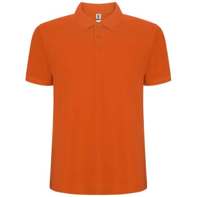 Picture of PEGASO PREMIUM SHORT SLEEVE MENS POLO in Orange.