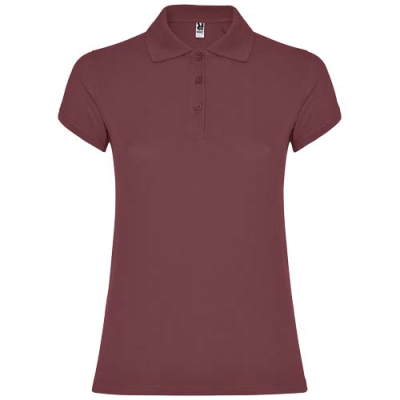 Picture of STAR SHORT SLEEVE WOMENS POLO in Berry Red