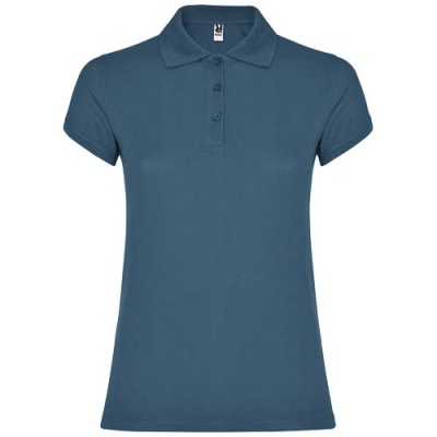 Picture of STAR SHORT SLEEVE WOMENS POLO in Storm Blue.