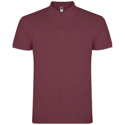 Picture of STAR SHORT SLEEVE MENS POLO in Berry Red.