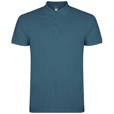 Picture of STAR SHORT SLEEVE MENS POLO in Storm Blue