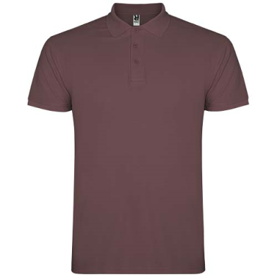 Picture of STAR SHORT SLEEVE MENS POLO in Pale Red.