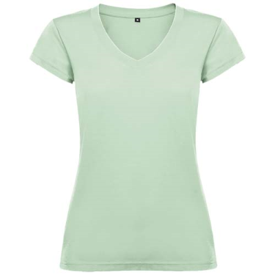 Picture of VICTORIA SHORT SLEEVE WOMENS V-NECK TEE SHIRT in Mist Green