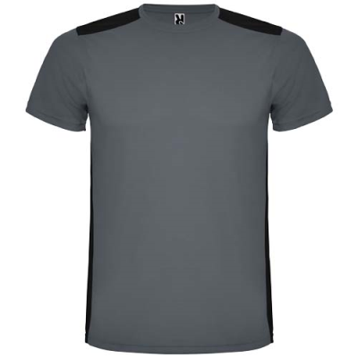 Picture of DETROIT SHORT SLEEVE UNISEX SPORTS TEE SHIRT in Ebony & Solid Black.