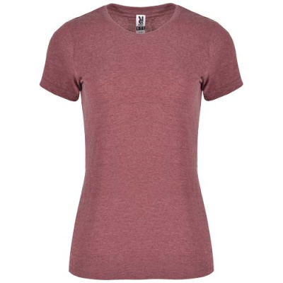 Picture of FOX SHORT SLEEVE WOMENS TEE SHIRT in Heather Garnet