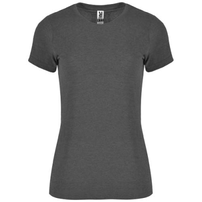 Picture of FOX SHORT SLEEVE WOMENS TEE SHIRT in Heather Black.