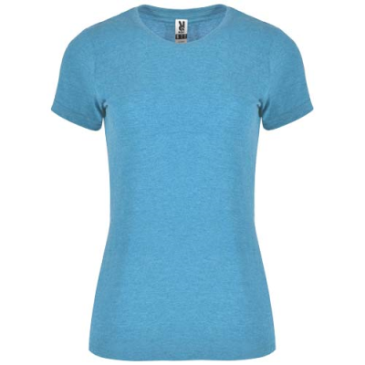 Picture of FOX SHORT SLEEVE WOMENS TEE SHIRT in Heather Turquoise.