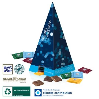 Picture of PERSONALISED PYRAMID SHAPE RITTER SPORTS ADVENT CALENDAR
