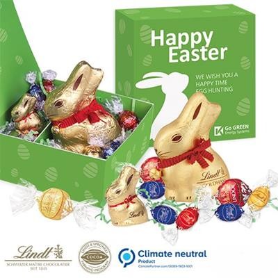 Picture of PERSONALISED EXTRA LARGE LINDT BUNNY RABBIT EASTER GIFT BOX with Insert