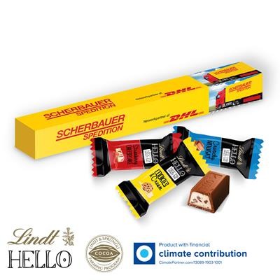 Picture of PERSONALISED LINDT HELLO MINI STICK 3 PACK LONG BOX.