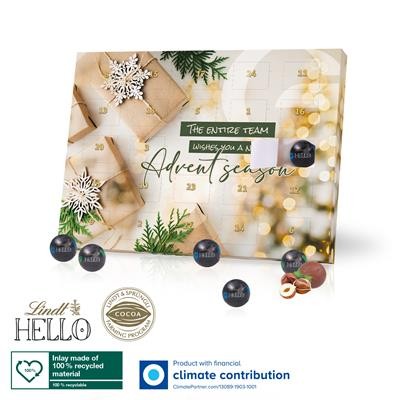 Picture of PERSONALISED LINDT HELLO GOURMET MINI BALL DESKTOP ADVENT CALENDAR