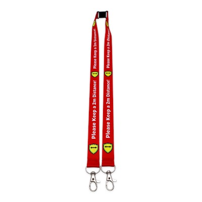 Picture of UK DYE SUBLIMATION DOUBLE TRIGGER CLIP LANYARD.