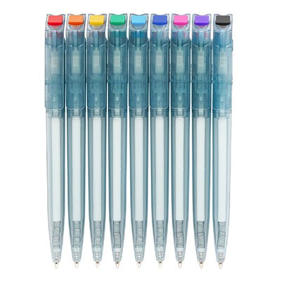 Picture of GREEN & GOOD LITANI BOTTLE PEN CLEAR TRANSPARENT BLUE