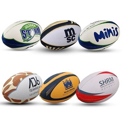 Picture of RUBBER PROMOTIONAL RUGBY BALL.