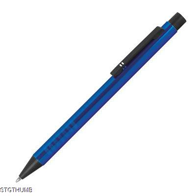 Picture of RETRACTABLE BALL PEN MADE OF METAL in Blue