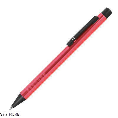 Picture of RETRACTABLE BALL PEN MADE OF METAL in Red