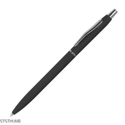 Picture of RUBBER COATED BALL PEN in Black.