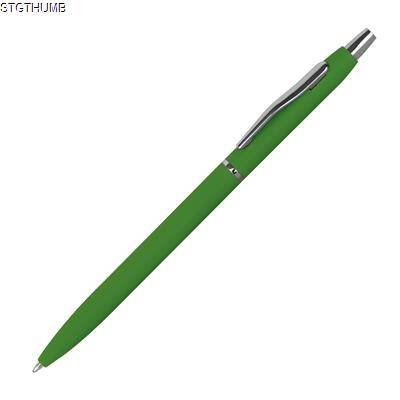 Picture of RUBBER COATED BALL PEN in Green.