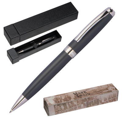 Picture of MARK TWAIN TWIST ACTION BALL PEN in Black.