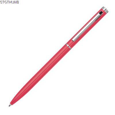 Picture of ELEGANT METAL BALL PEN SLIM LINE in Red.