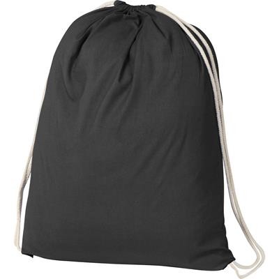 Picture of COTTON GYM BAG in Black.