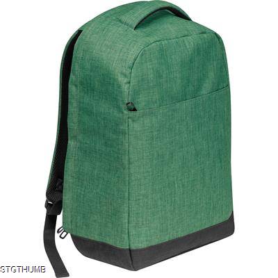 Picture of POLYESTER BACKPACK RUCKSACK in Green.