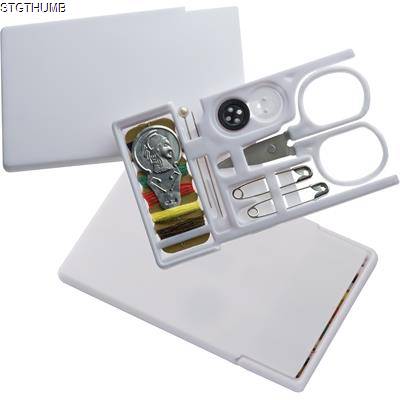 Picture of COMPACT TRAVEL SEWING KIT in Sliding White Plastic Case