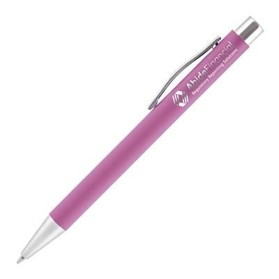 Picture of TRAVIS SOFT FEEL BALL PEN in Pink.