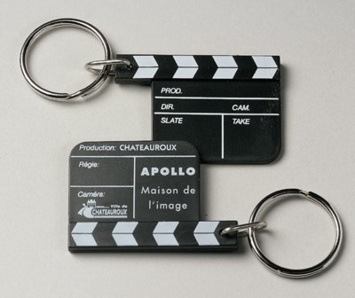 Picture of SMALL FILM CLAPPERBOARD CLAPPER KEYRING.