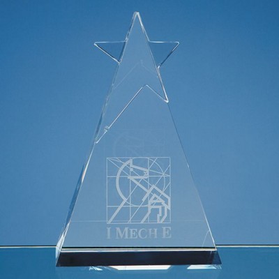 Picture of 15CM OPTICAL CRYSTAL STAR TRIANGULAR AWARD