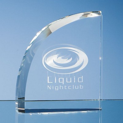 Picture of OPTICAL CRYSTAL GLASS FACET CURVE AWARD