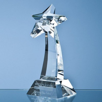 Picture of 16CM OPTICAL CRYSTAL MOUNTED SHOOTING STAR AWARD