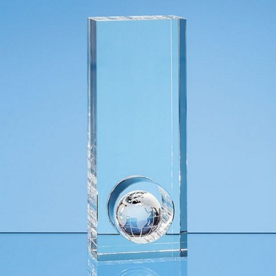 Picture of 20CM OPTICAL CRYSTAL GLOBE IN THE HOLE AWARD