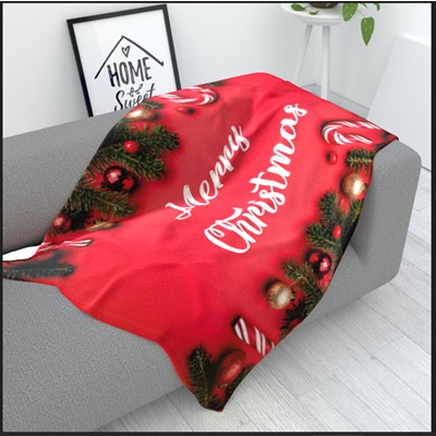 Picture of CHRISTMAS CUSTOM PRINTED FLEECE PICNIC BLANKET 100CM X 150CM.