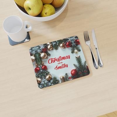 Picture of CHRISTMAS CUSTOM PRINTED PLACEMAT SMALL 19CM X 23CM