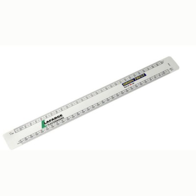 Picture of 300MM OVAL SCALE RULER  - RECYCLED PLASTIC in White