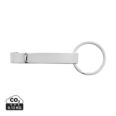 Picture of RCS RECYCLED ZINC ALLOY BOTTLE OPENER KEYRING CHAIN in Silver