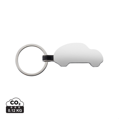 Picture of RCS RECYCLED ZINC ALLOY CAR KEYRING in Silver.