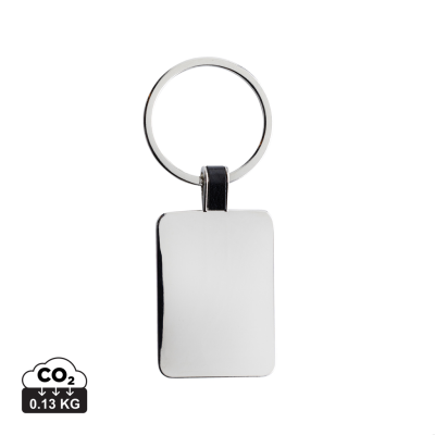 Picture of RCS RECYCLED ZINC ALLOY RECTANGULAR KEYRING in Silver