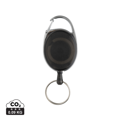 Picture of RCS RECYCLED ABS ROLLER CLIP KEYRING CHAIN in Black