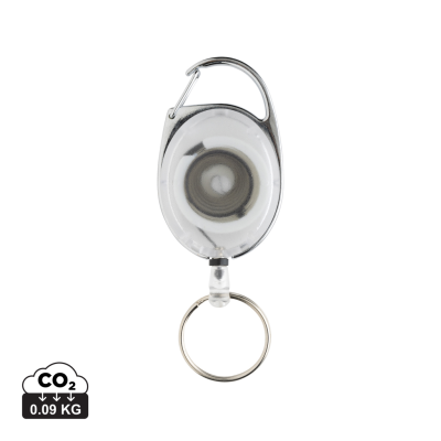 Picture of RCS RECYCLED ABS ROLLER CLIP KEYRING CHAIN in White