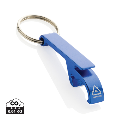 Picture of RCS RECYCLED ALUMINUM BOTTLE AND CAN OPENER in Blue.