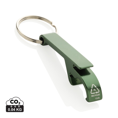 Picture of RCS RECYCLED ALUMINUM BOTTLE AND CAN OPENER in Green.