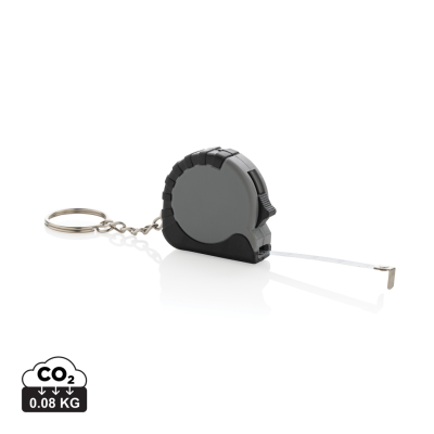 MEASUREMATE RCS REYCLED ABS 1 METER TAPE KEYRING CHAIN in Grey.