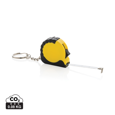 Picture of MEASUREMATE RCS REYCLED ABS 1 METER TAPE KEYRING CHAIN in Yellow.