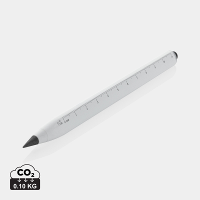 Picture of EON RCS RECYCLED ALUMINUM INFINITY MULTITASKING PEN in White