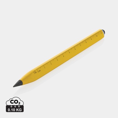 Picture of EON RCS RECYCLED ALUMINUM INFINITY MULTITASKING PEN in Yellow