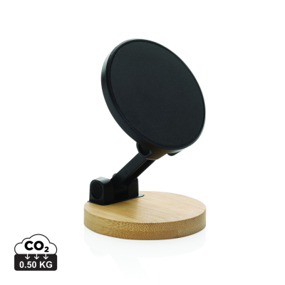 Picture of MAGMOUNT RCS RECYCLED PLASTIC AND BAMBOO PHONE STAND in Black, Brown