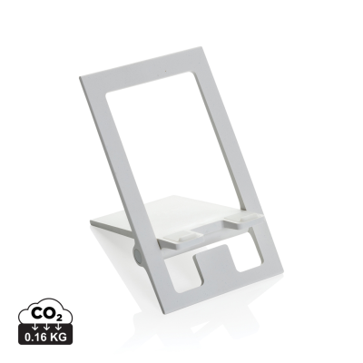 Picture of SNAPSTAND RCS RECYCLED PLASTIC FOLDING PHONE STAND in White