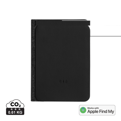 Picture of TRACKMATE RCS RPOLYESTER PASSPORT HOLDER WORLDWIDE LOCATING in Black